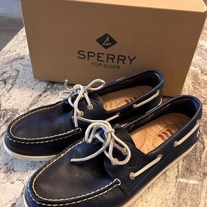 Sperry Womens Dark Blue Boat Shoes